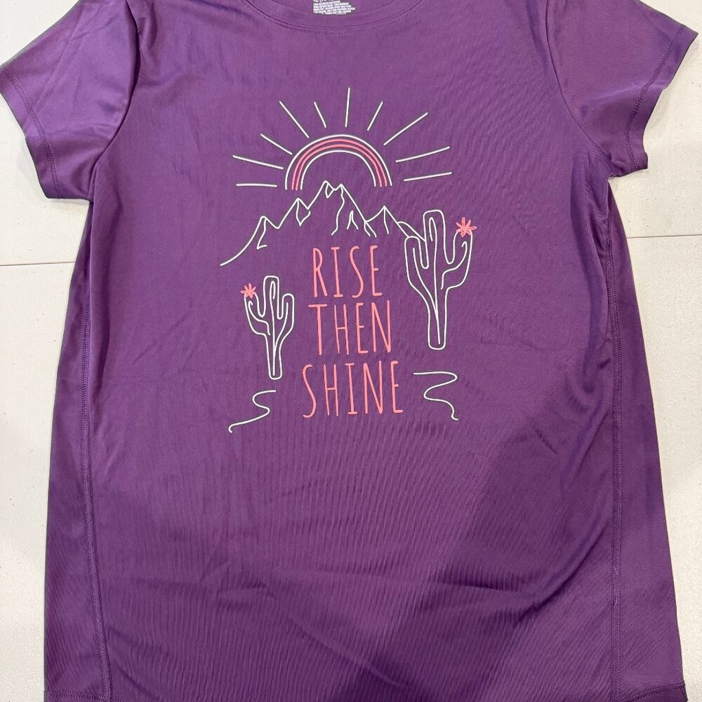 NWOT Rise Then Shine Purple Tee - Girls XL (14/16)